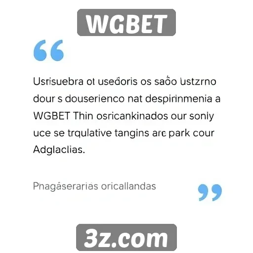 Feedback dos usuários sobre a experiência no WGBET